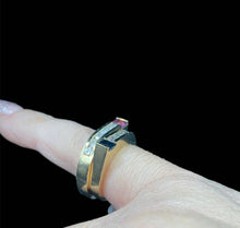 Load image into Gallery viewer, 14K Yellow Gold Sapphire & Rhodolite Garnet & Diamond Stackable Rings - Elegant Elements By Kelly
