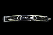 Load image into Gallery viewer, Custom Sterling Silver Equestrian Oval Snaffle Bangle Bracelet - Elegant Elements By Kelly