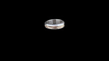 Load image into Gallery viewer, Custom Sterling Silver Equestrian Horsehair Inlay Ring with Synthetic Opal - Elegant Elements By Kelly