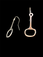 Load image into Gallery viewer, Custom Sterling Silver Snaffle Bit Dangle Earrings - Elegant Elements By Kelly