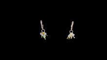Load image into Gallery viewer, Sterling Silver Lever Back Earrings with Ethiopian Opal, Kyanite and Aquamarine - Elegant Elements By Kelly
