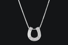 Load image into Gallery viewer, Sterling Silver Small Horseshoe Necklace - Elegant Elements By Kelly