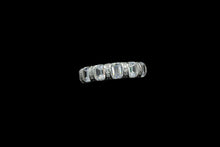 Load image into Gallery viewer, Sterling Silver Emerald Cut Cubic Zirconia Eternity Band - Elegant Elements By Kelly