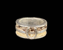 Load image into Gallery viewer, Custom Sterling Silver Double Row Horse Hair Ring - Elegant Elements By Kelly