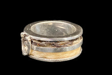 Load image into Gallery viewer, Custom Sterling Silver Double Row Horse Hair Ring - Elegant Elements By Kelly