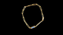Load image into Gallery viewer, Gold Filled PaperClip Labradorite Componemt W/ Grey Spinel Bracelet - Elegant Elements By Kelly