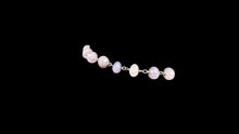 Load image into Gallery viewer, Silver Mystic Platinum Moonstone Faceted Rondelle Beads With Oxidized Sterling Silver Bracelet - Elegant Elements By Kelly