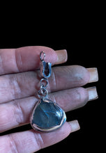 Load image into Gallery viewer, Custom Sterling Silver Labradorite Pendant with Horseshoe Bail – One of a Kind - Elegant Elements By Kelly