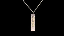 Load image into Gallery viewer, Custom Sterling Silver Horsehair Channel Bar Horseshoe Pendant - Elegant Elements By Kelly