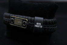 Load image into Gallery viewer, Men's Black Warrior Paracord Bronze Flag Bracelet - Elegant Elements By Kelly