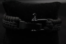 Load image into Gallery viewer, Men's Black Warrior Paracord Bronze Flag Bracelet - Elegant Elements By Kelly