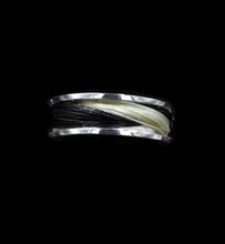 Load image into Gallery viewer, Custom Handmade Channel Set Horsehair Ring