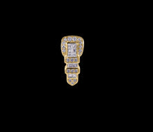 Load image into Gallery viewer, 14K Gold Ranger Style Western Buckle Diamond Pendnat
