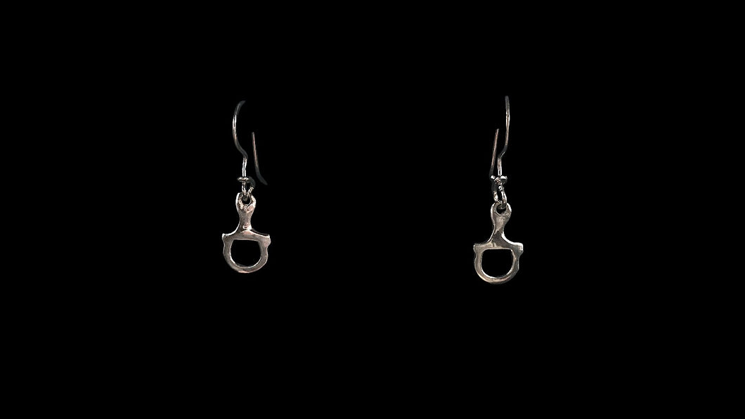 Sterling Silver 1/2 Horse Bit Earrings