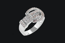 Load image into Gallery viewer, 14K Diamond Pave` Buckle Ring
