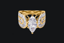 Load image into Gallery viewer, 14K Diamond Marquise Horseshoe Ring
