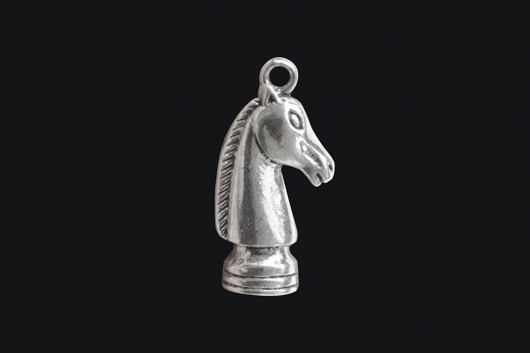 Silver Plated Horse Head End Cap - Elegant Elements By Kelly