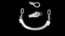 Load image into Gallery viewer, Men&#39;s Custom Sterling Silver Solid Large Horse Head Horse Hair Cuff Bracelet - Elegant Elements By Kelly
