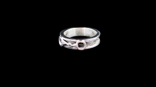 Custom Sterling Silver Snaffle Horsehair Inlay Ring - Elegant Elements By Kelly