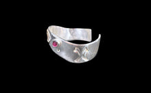Load image into Gallery viewer, Custom One Of A Kind Sterling Silver &amp; Brass Double Horseshoe w/ Bezel Watermelon Tourmaline
