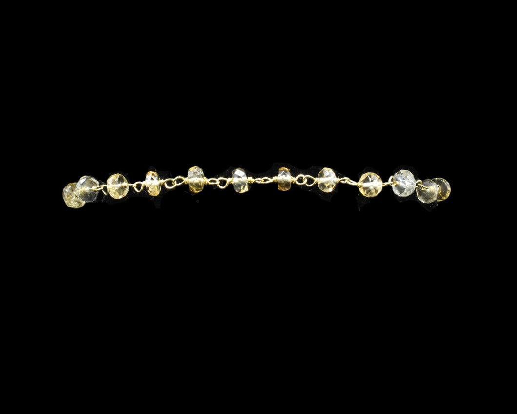 Citrine & Crystal Quartz Faceted Rondelle Bracelet - Elegant Elements By Kelly