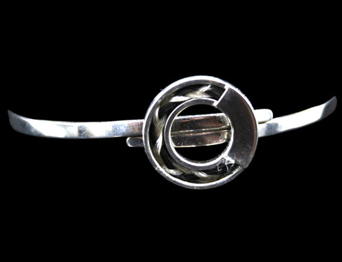 Custom Sterling Silver Circle of Life Horsehair Bangle Bracelet - Elegant Elements By Kelly