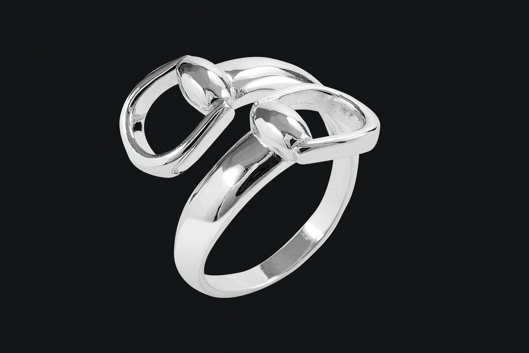 Sterling Silver Offset Bit Ring