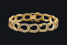 Load image into Gallery viewer, 14K Gold Horseshoe Diamond Bracelet
