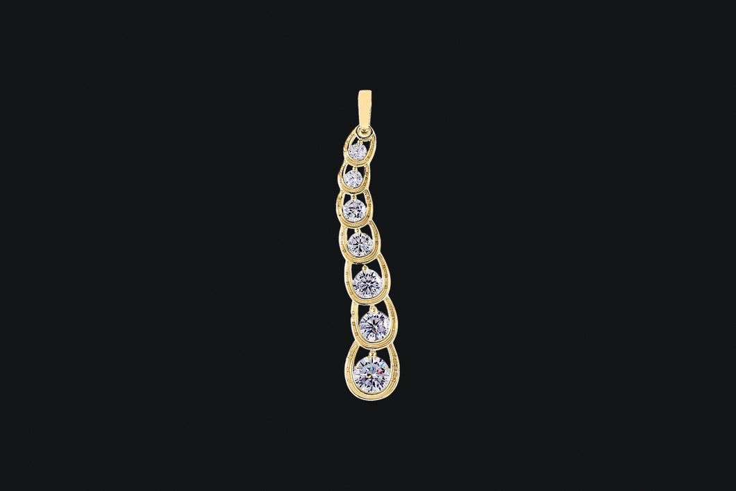 14K Gold Diamond Horseshoe Journey Necklace