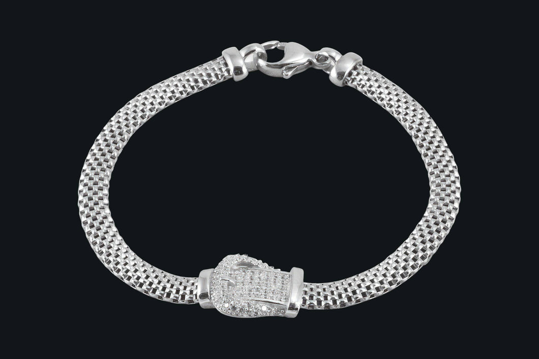 Sterling Silver Buckle Bracelet - Elegant Elements By Kelly