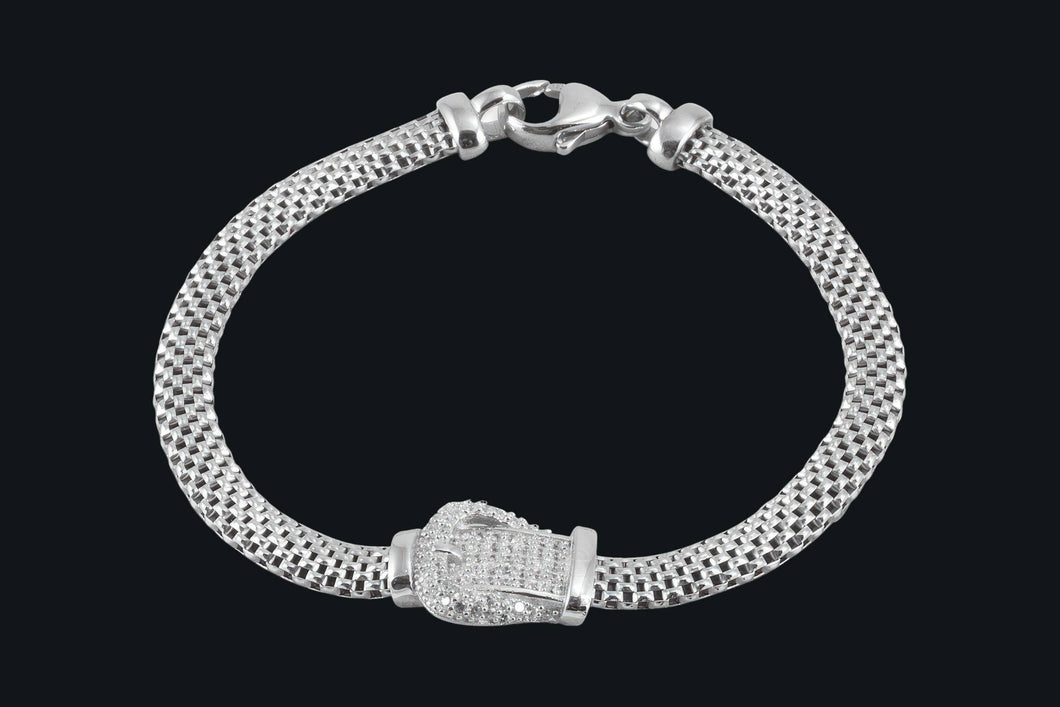 Sterling Silver Buckle Bracelet