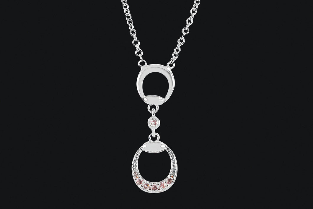 Sterling Silver Eggbit Cubic Zirconia Necklace - Elegant Elements By Kelly