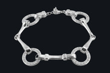 Load image into Gallery viewer, 14K Gold Snaffle Bit Diamond Bracelet
