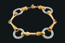 Load image into Gallery viewer, 14K Gold Snaffle Bit Diamond Bracelet
