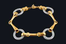 Load image into Gallery viewer, 14K Gold Snaffle Bit Diamond Bracelet - Elegant Elements By Kelly
