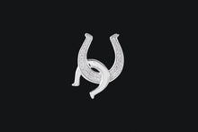 Load image into Gallery viewer, 14K Gold Diamond Double Horseshoe Necklace - Elegant Elements By Kelly
