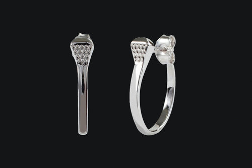 Sterling Silver Horse Nail Hoop Earring - Elegant Elements By Kelly