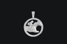 Load image into Gallery viewer, 14K Gold Circle Diamond Horse Necklace - Elegant Elements By Kelly
