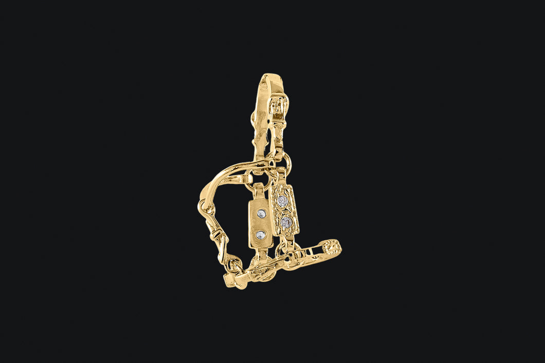 14K Gold Diamond Small Halter Necklace