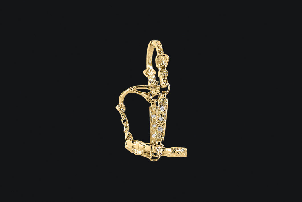 14K Gold Diamond Large Halter Necklace