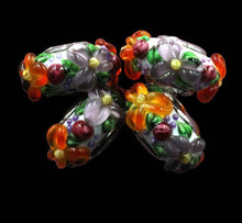 Load image into Gallery viewer, Lampwork Glass Flower Beads With Sterling Silver Hardware - Elegant Elements By Kelly
