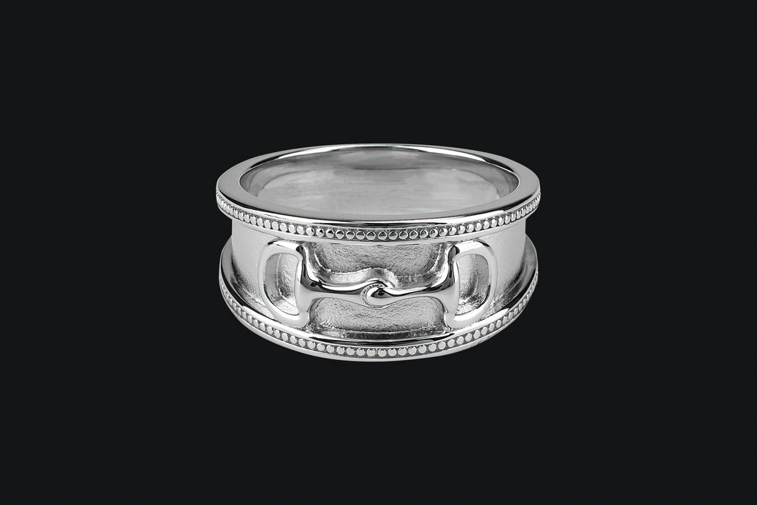 Sterling Silver Wide D-Ring Band