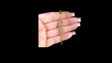 Load image into Gallery viewer, Gold Filled Paper Clip 3.8mm Elongate Bracelet With Cubic Zirconia  Large Clasp - Elegant Elements By Kelly
