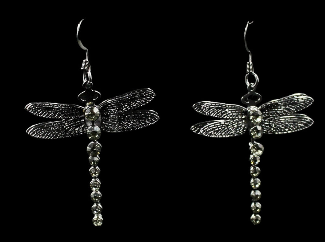 Enchanted Dragonfly Gunmetal 3D Earrings