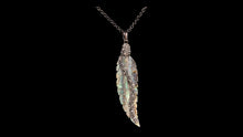 Load image into Gallery viewer, Abalone &amp; Jasper Feather Necklace
