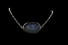 Load image into Gallery viewer, Agate Beige Pendant With Bronze Crystal Gold Chain
