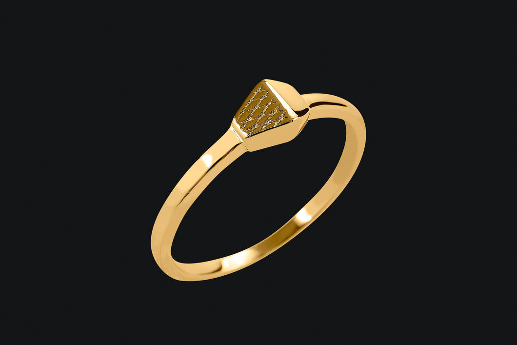 14K Gold Horseshoe Nail Ring