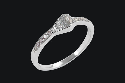 Sterling Silver Pave` Horseshoe Nail Ring - Elegant Elements By Kelly