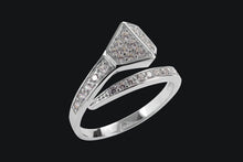 Load image into Gallery viewer, 14K Diamond Offset Horseshoe Nail Ring - Elegant Elements By Kelly

