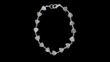 Load image into Gallery viewer, Sterling Silver Chocolate &amp; Platinum Moonstone Triangle Bracelet - Elegant Elements By Kelly
